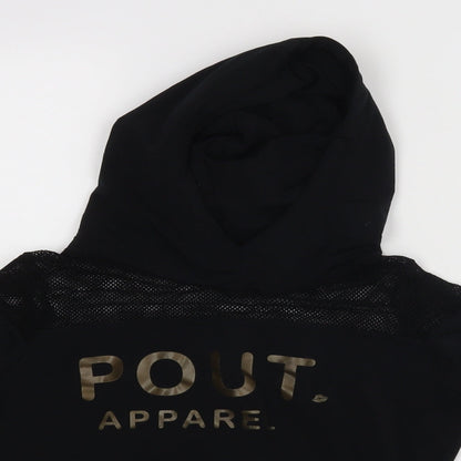 Pout Aparel Womens Black   Basic T-Shirt Size S  - cropped