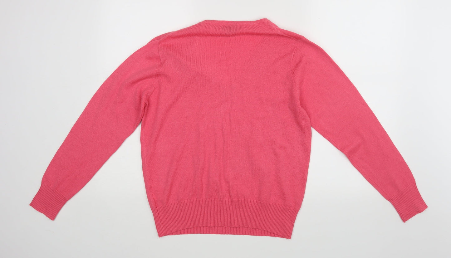 WOMAN Womens Pink   Basic Blouse Size 10