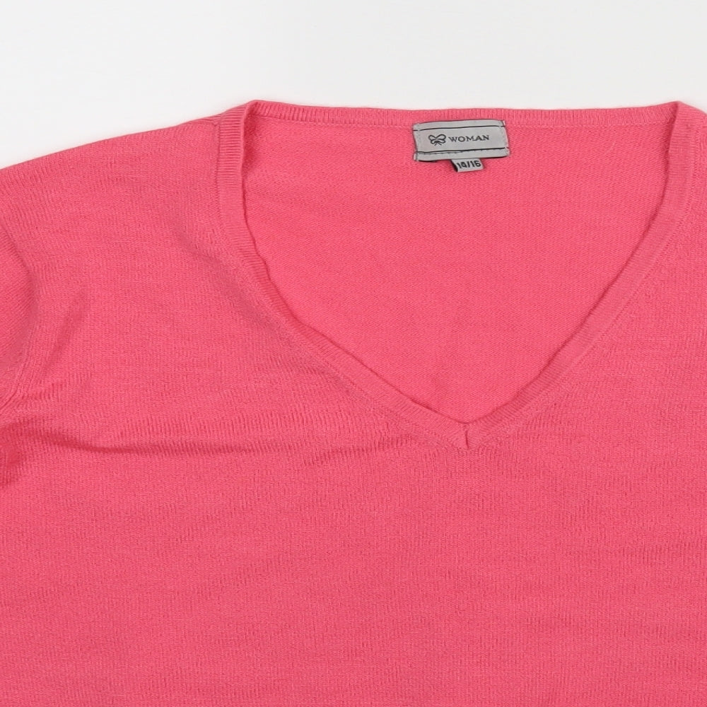 WOMAN Womens Pink   Basic Blouse Size 10