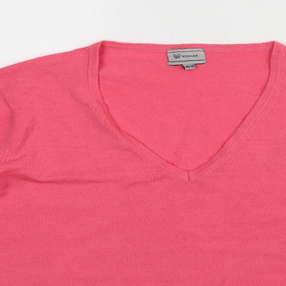 WOMAN Womens Pink   Basic Blouse Size 10