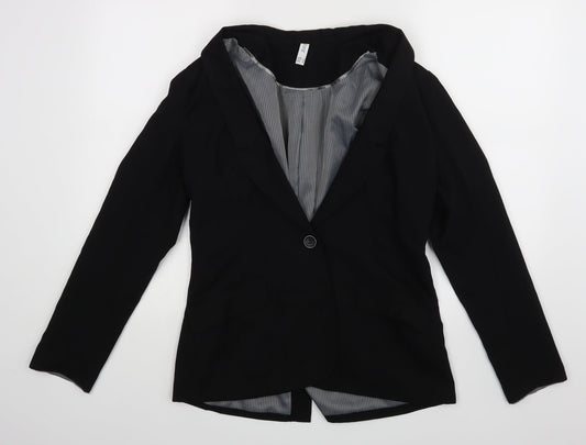 Denim co Womens Black   Jacket Blazer Size 12