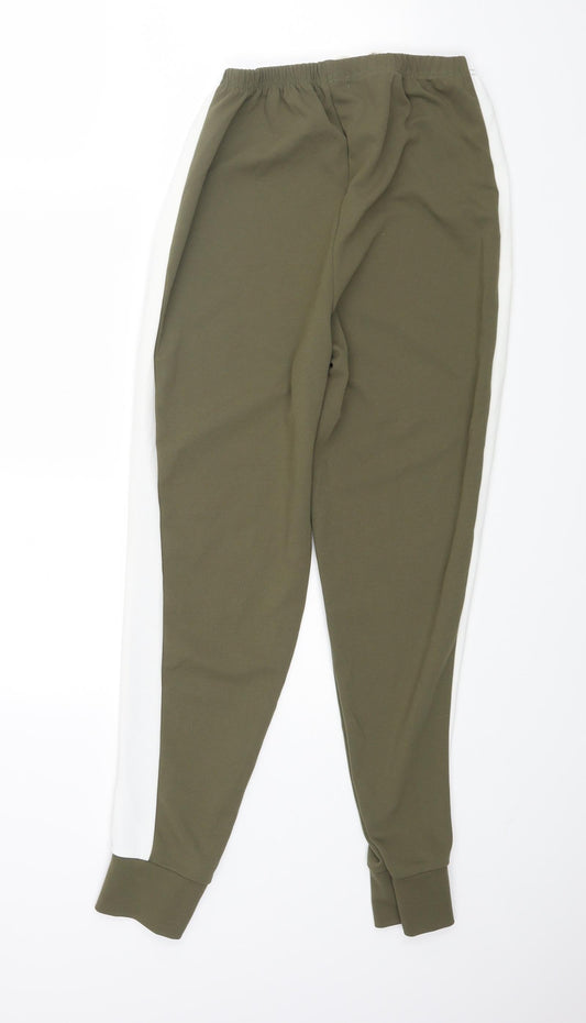 Womens UK Size 8 PRETTYLITTLETHING Regular Fit Jogger Green Trousers
