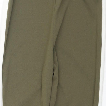 Womens UK Size 8 PRETTYLITTLETHING Regular Fit Jogger Green Trousers
