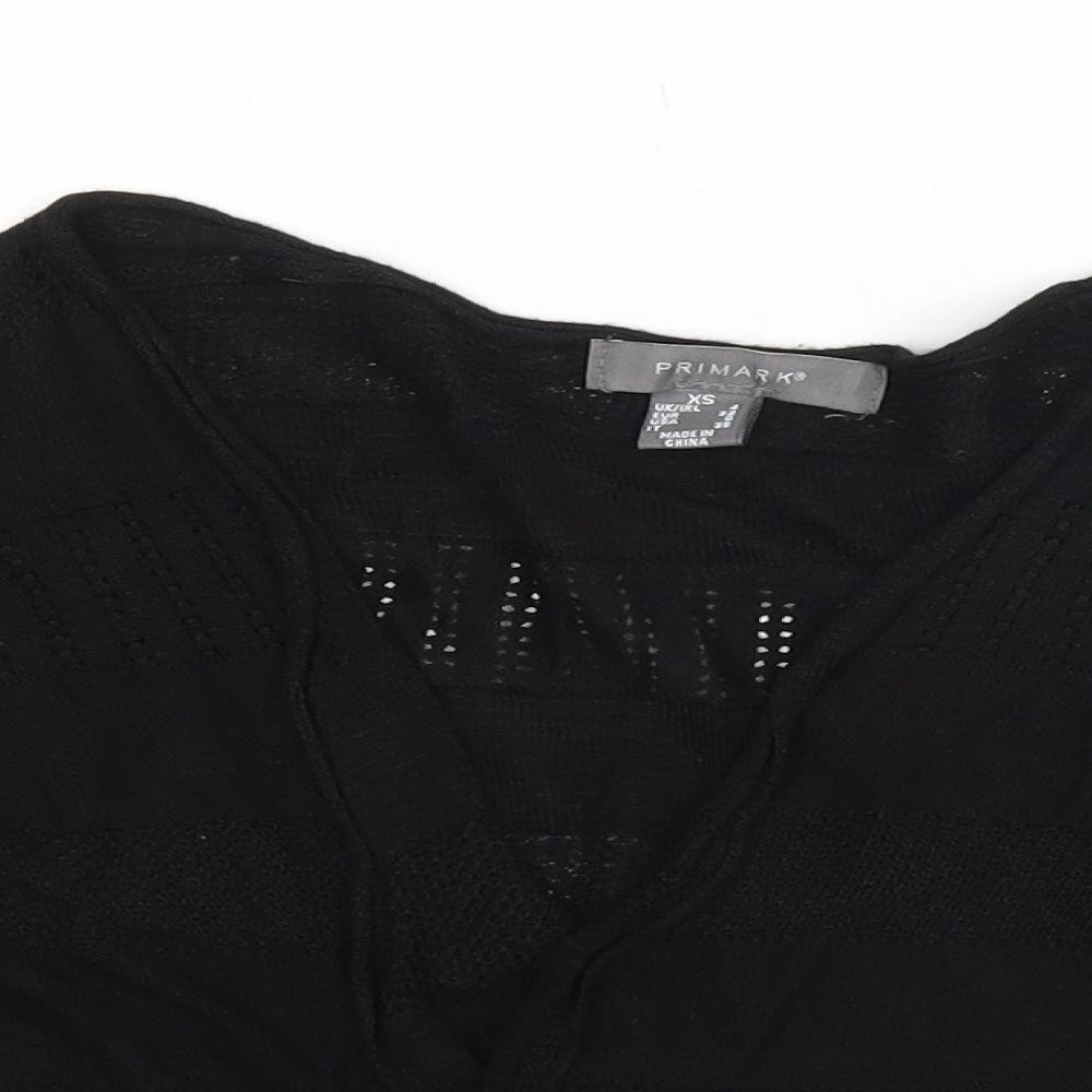 Primark Womens Black   Wrap Blouse Size XS