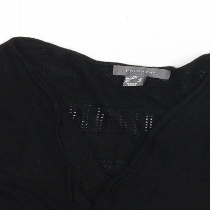 Primark Womens Black   Wrap Blouse Size XS