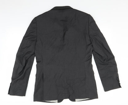 Mens UK Size 38 Topman Regular Black Suit Jacket