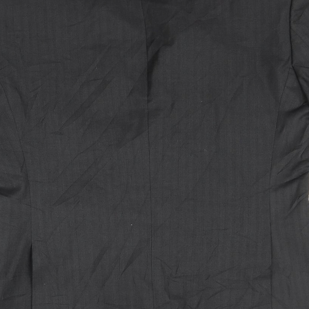 Mens UK Size 38 Topman Regular Black Suit Jacket