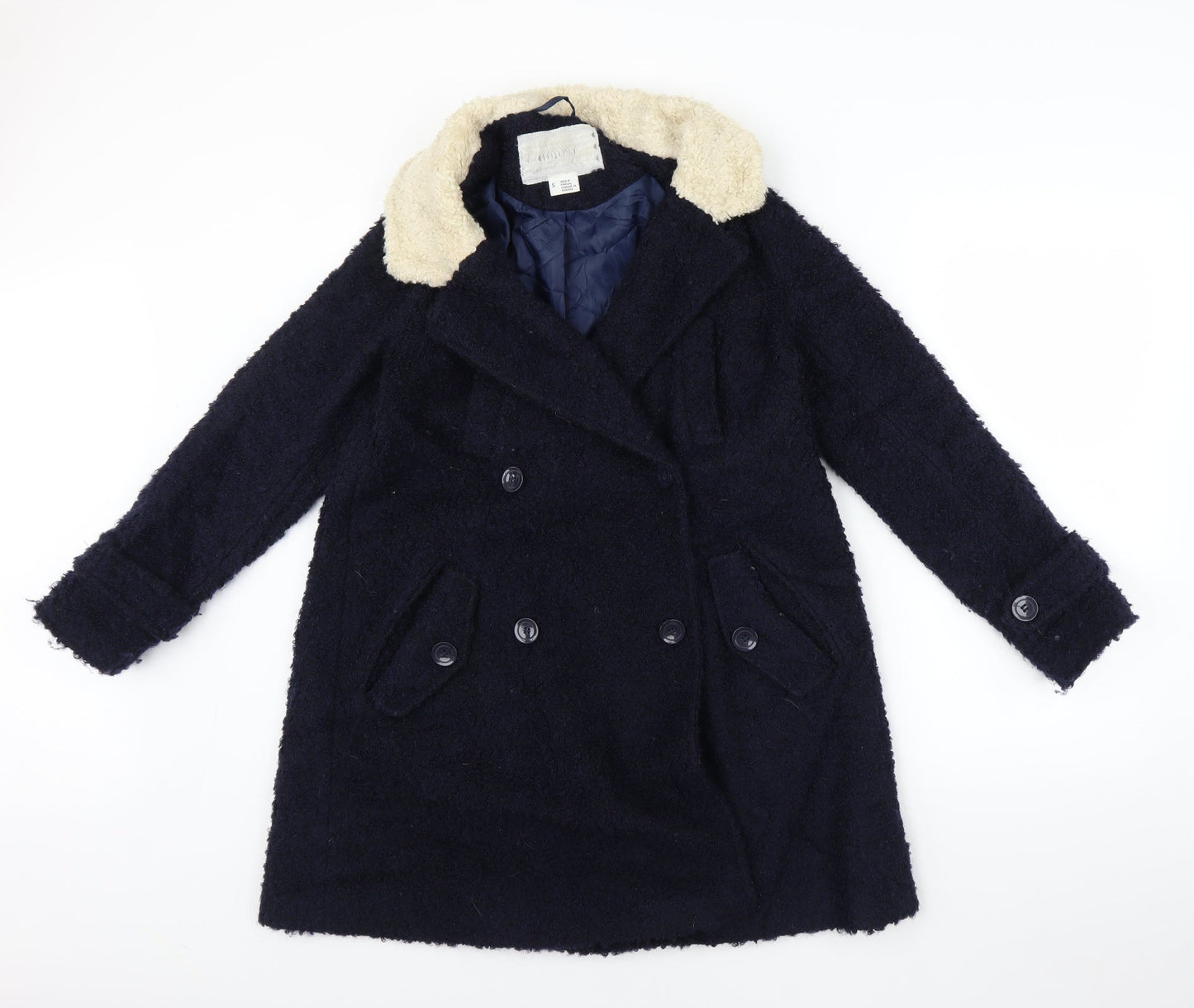 Womens UK Size S Cooperative Blue Overcoat