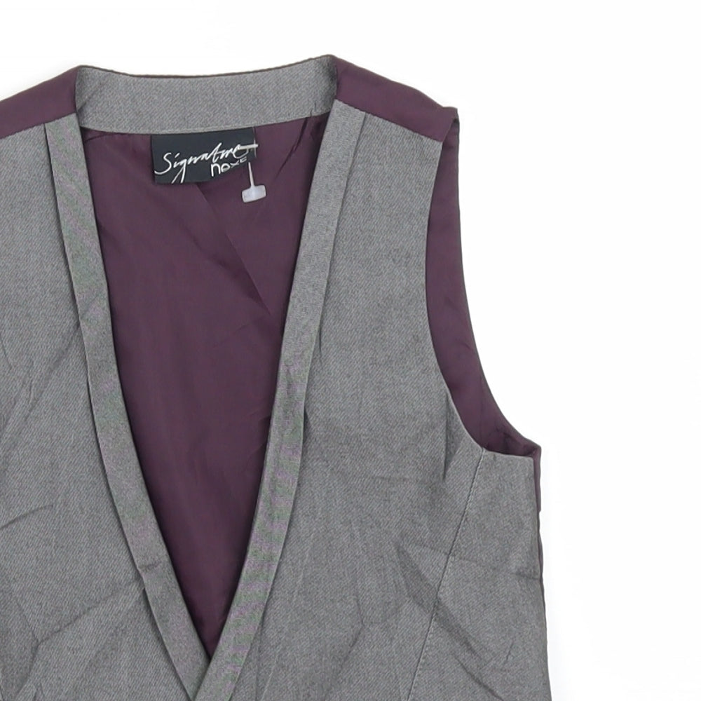 Close-up detail of Next boys’ grey basic button-up, size 12-18, months