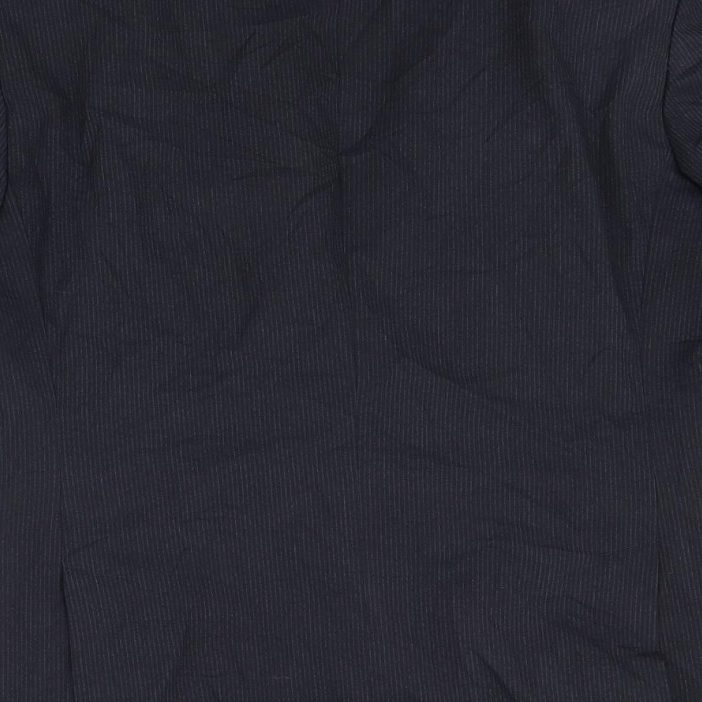 Sartoria Benetton Mens Blue Striped  Jacket Suit Jacket Size 38