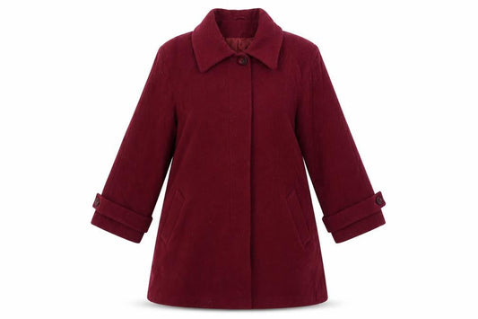 Womens UK Size 10 CONTEXT Red Overcoat