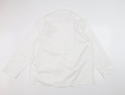 Mens UK Size L Premier White  Button-Up Long Sleeve Casual Shirt