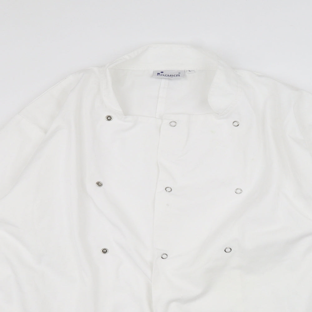 Mens UK Size L Premier White  Button-Up Long Sleeve Casual Shirt