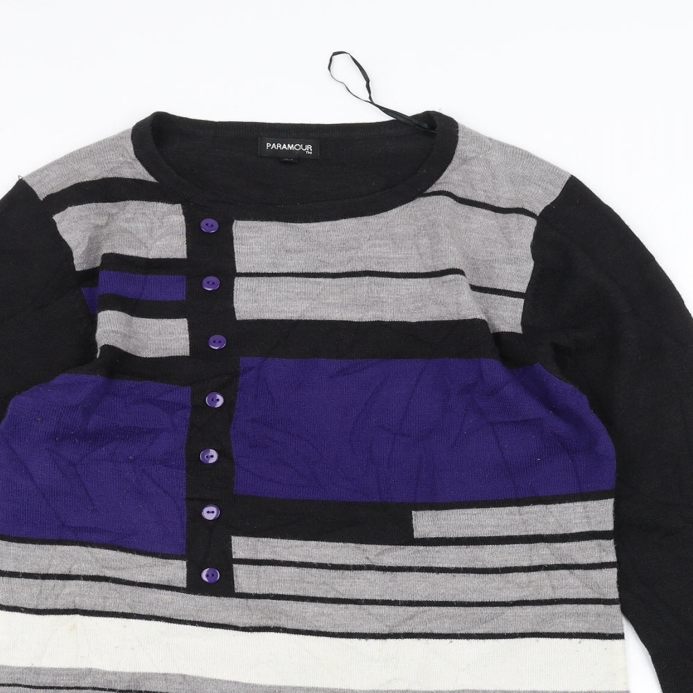 Womens UK Size M Paramour Black Pullover Jumper