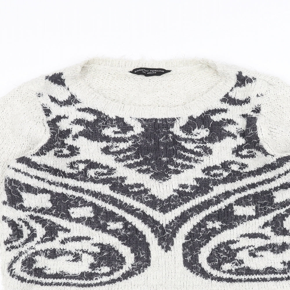Womens UK Size 14 Dorothy Perkins White Pullover Jumper