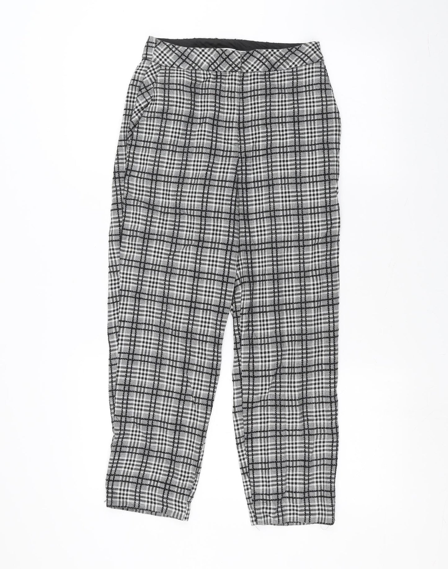 Womens UK Size 4 Topshop Regular Fit Rain Trousers White Trousers