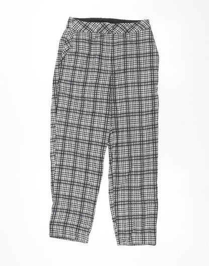 Womens UK Size 4 Topshop Regular Fit Rain Trousers White Trousers