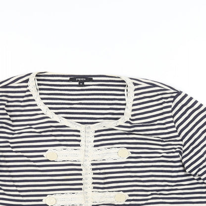 Womens UK Size 16 Papaya White Cardigan Jumper