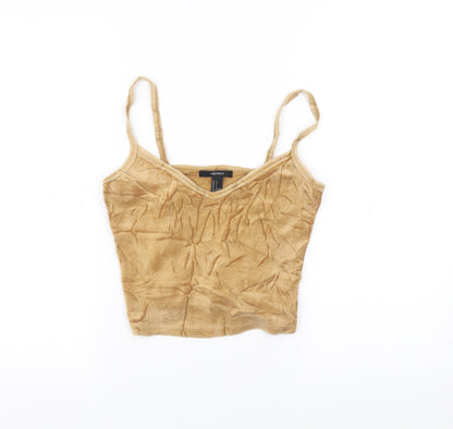 FOREVER 21 Womens Brown   Cropped T-Shirt Size S