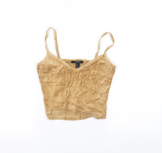 FOREVER 21 Womens Brown   Cropped T-Shirt Size S