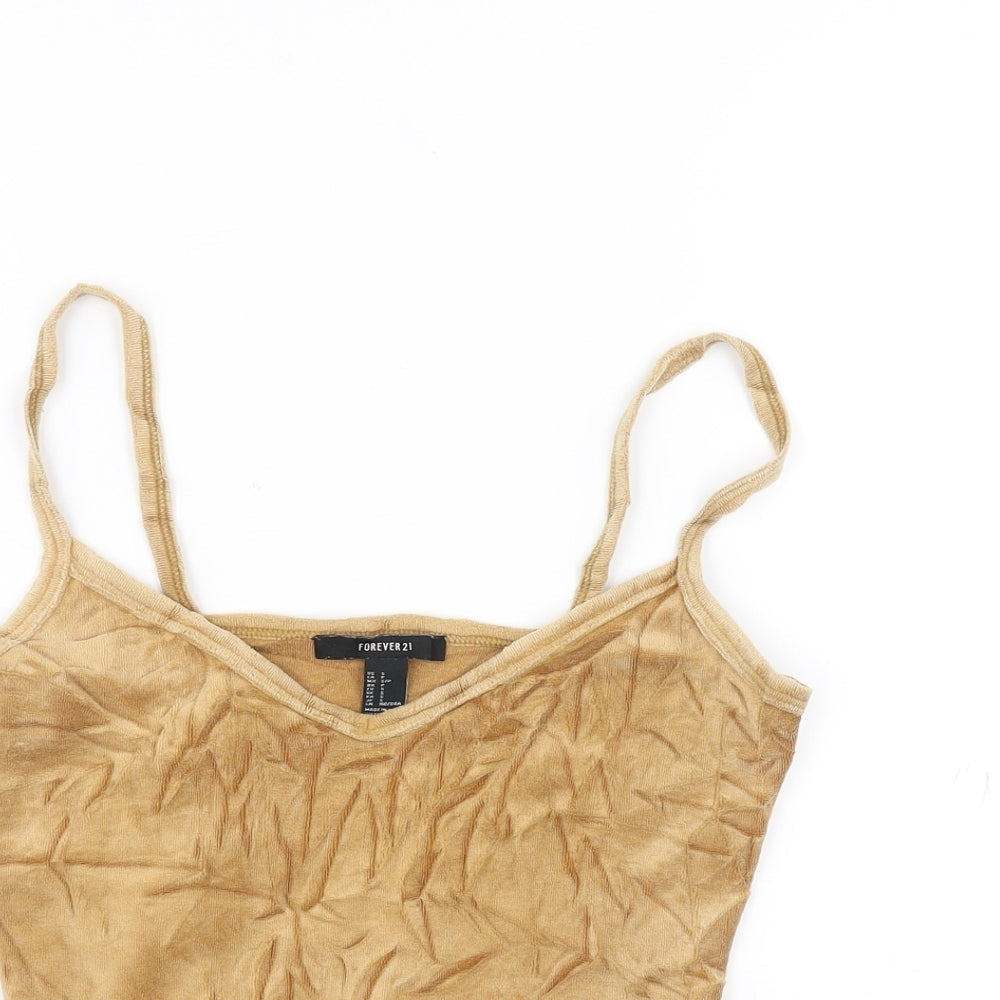 FOREVER 21 Womens Brown   Cropped T-Shirt Size S