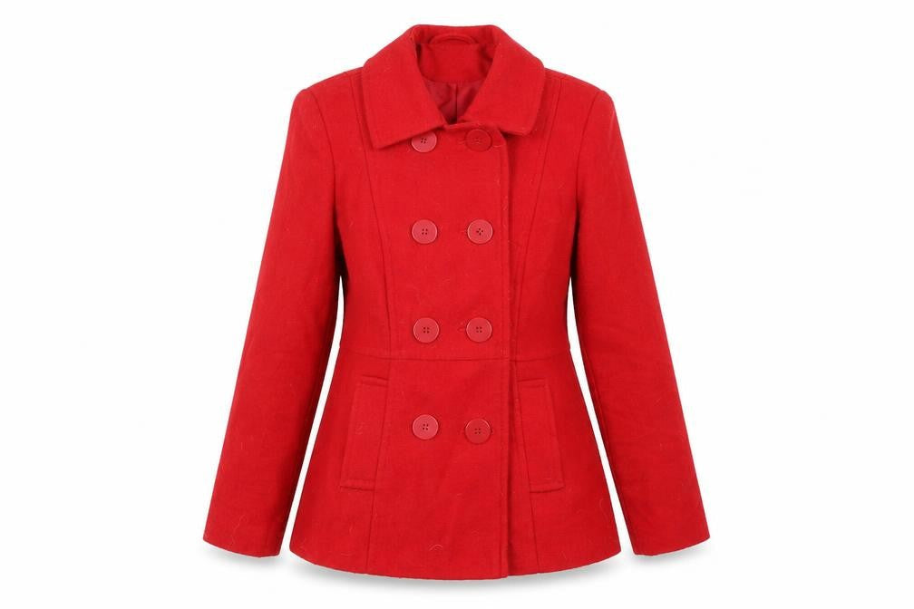 Womens UK Size 14 F&F Red Overcoat
