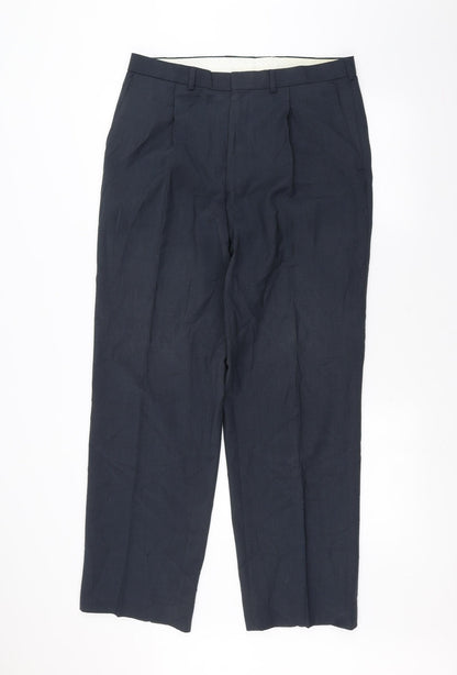Marks and Spencer Mens Blue   Dress Pants Trousers Size 34 L28 in