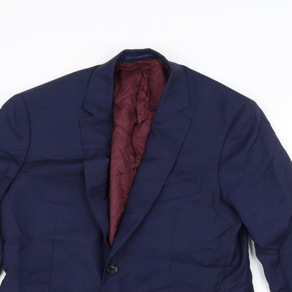 Vitale Barberies Canonico Mens Blue   Jacket Suit Jacket Size 36