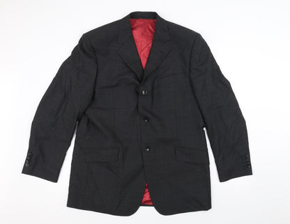 Mens UK Size 42 REMUS Regular Black Suit Jacket