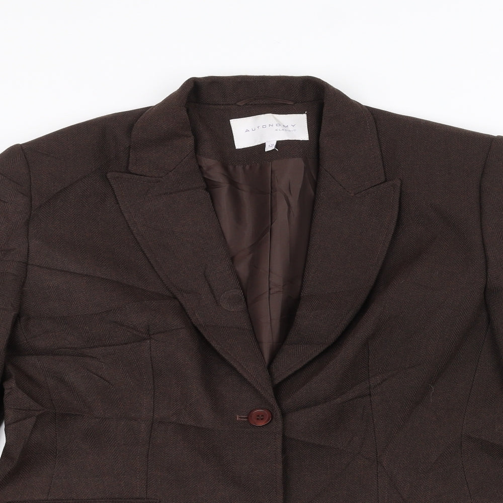 Autonomy Womens Brown   Jacket  Size 12