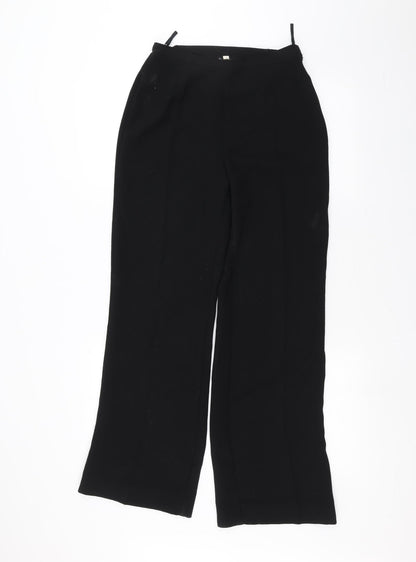 Womens UK Size 10 Preworn Regular Fit  Black Trousers