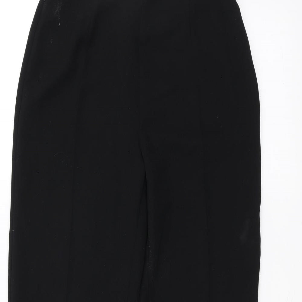 Womens UK Size 10 Preworn Regular Fit  Black Trousers