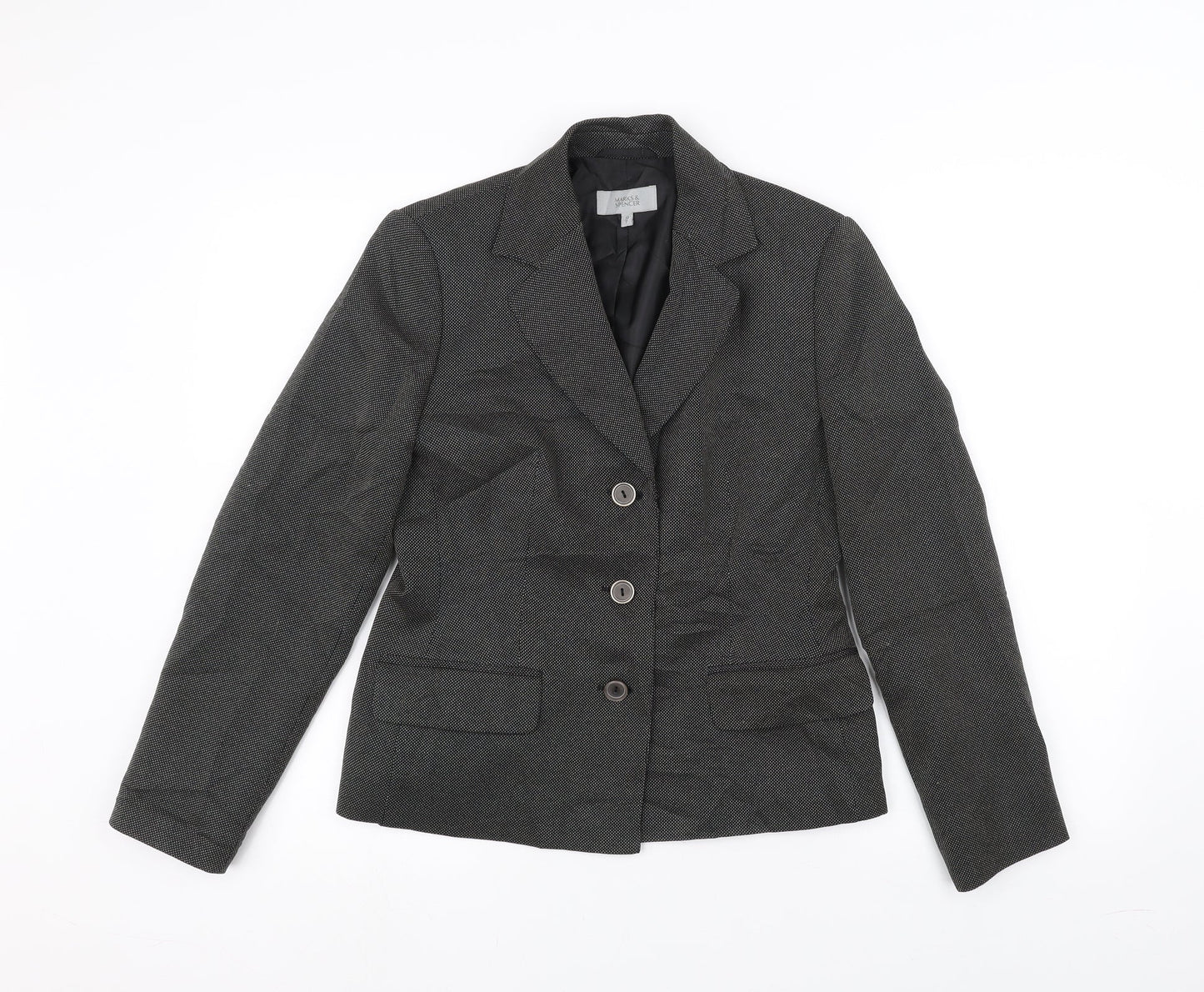 Womens UK Size 10 Marks and Spencer Black Jacket