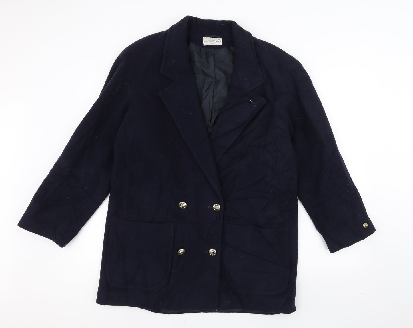 Womens UK Size 12 paul separates Blue Overcoat