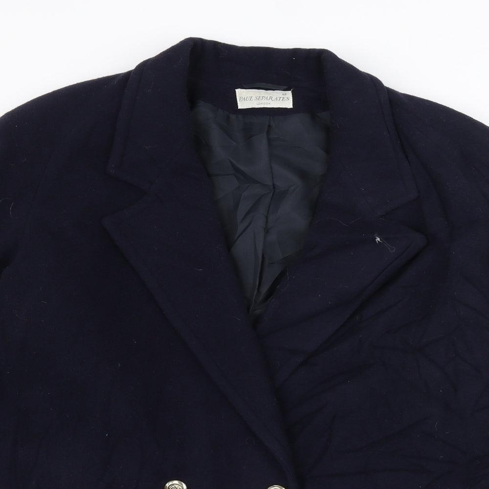 Womens UK Size 12 paul separates Blue Overcoat