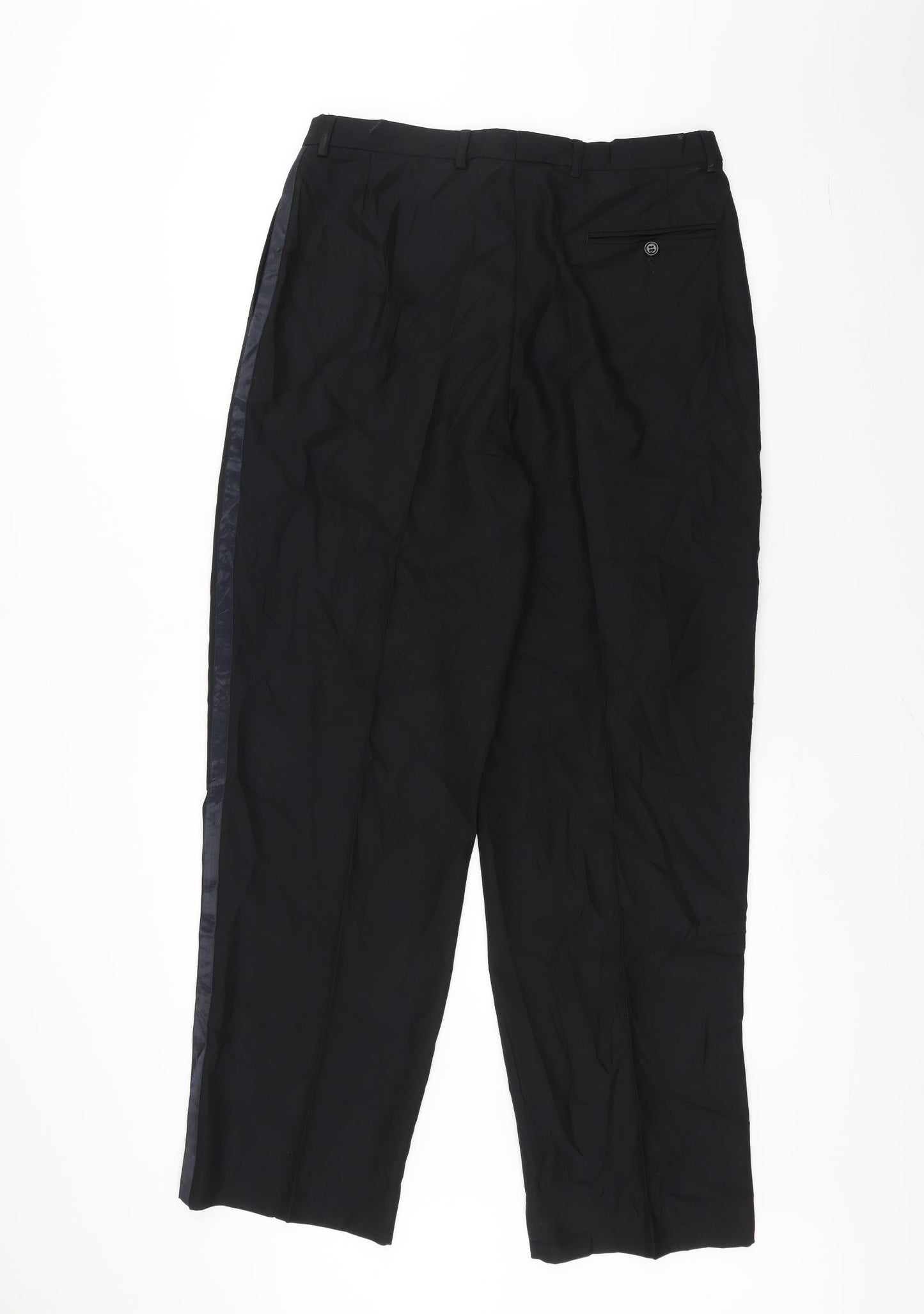 Preworn Mens Black   Dress Pants Trousers Size 34 in L30 in