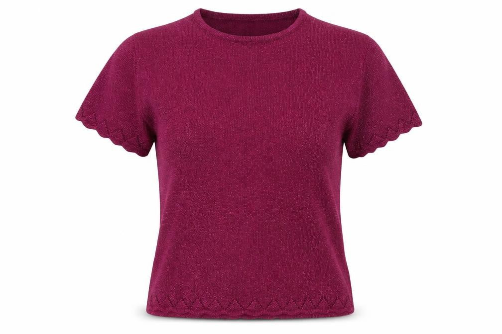 Womens UK Size XL EWM Pink Basic T-Shirt