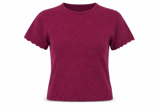 Womens UK Size XL EWM Pink Basic T-Shirt