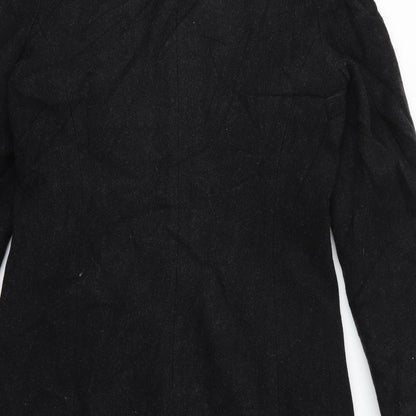 Womens UK Size M Preworn Black Overcoat