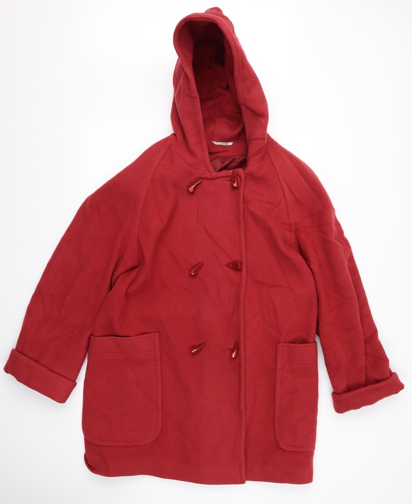 Womens UK Size L NuAge Red Overcoat