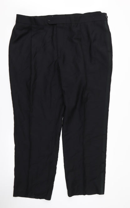 Preworn Mens Black   Trousers  Size 42 L27 in