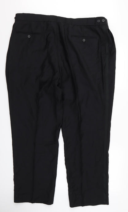 Preworn Mens Black   Trousers  Size 42 L27 in