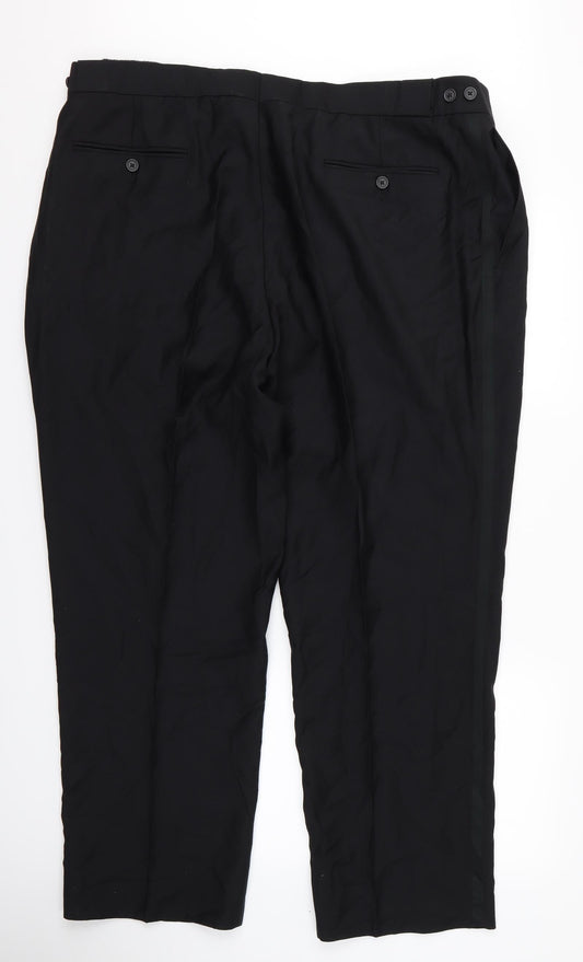 Preworn Mens Black   Trousers  Size 42 L27 in