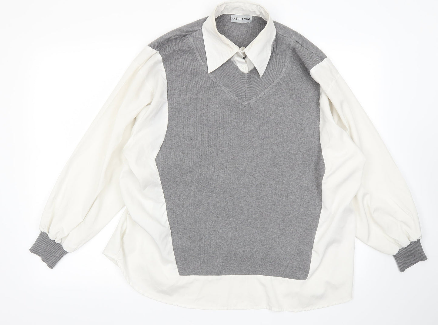 Preworn Mens Grey  Rayon Pullover Jumper Size M