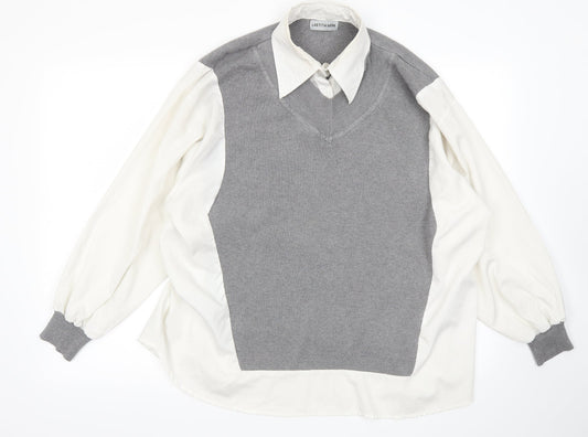 Preworn Mens Grey  Rayon Pullover Jumper Size M