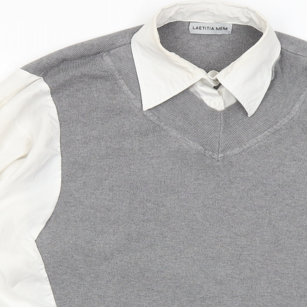 Preworn Mens Grey  Rayon Pullover Jumper Size M