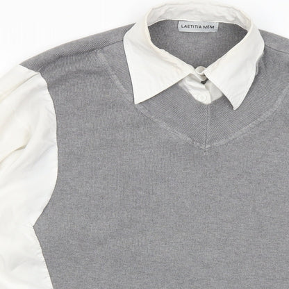 Preworn Mens Grey  Rayon Pullover Jumper Size M