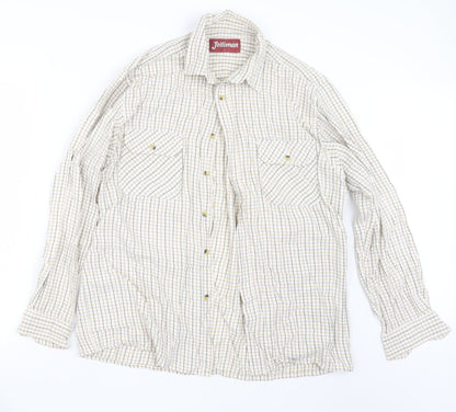 Mens UK Size L Jolliman Green  Button-Up Long Sleeve Casual Shirt
