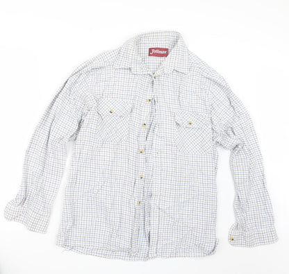 Mens UK Size L Jolliman Blue  Button-Up Long Sleeve Casual Shirt