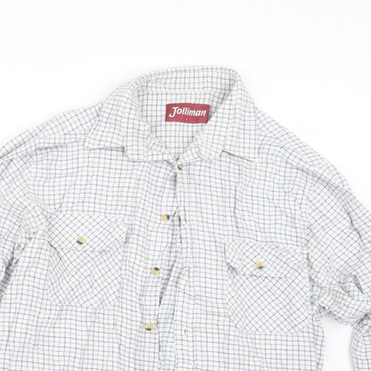 Mens UK Size L Jolliman Blue  Button-Up Long Sleeve Casual Shirt